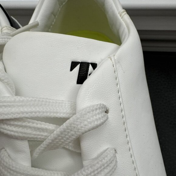 Thousand Fell Lace Up Vegan Leather Sneakers, Women's 7 (White/Black) - Picture 6 of 8